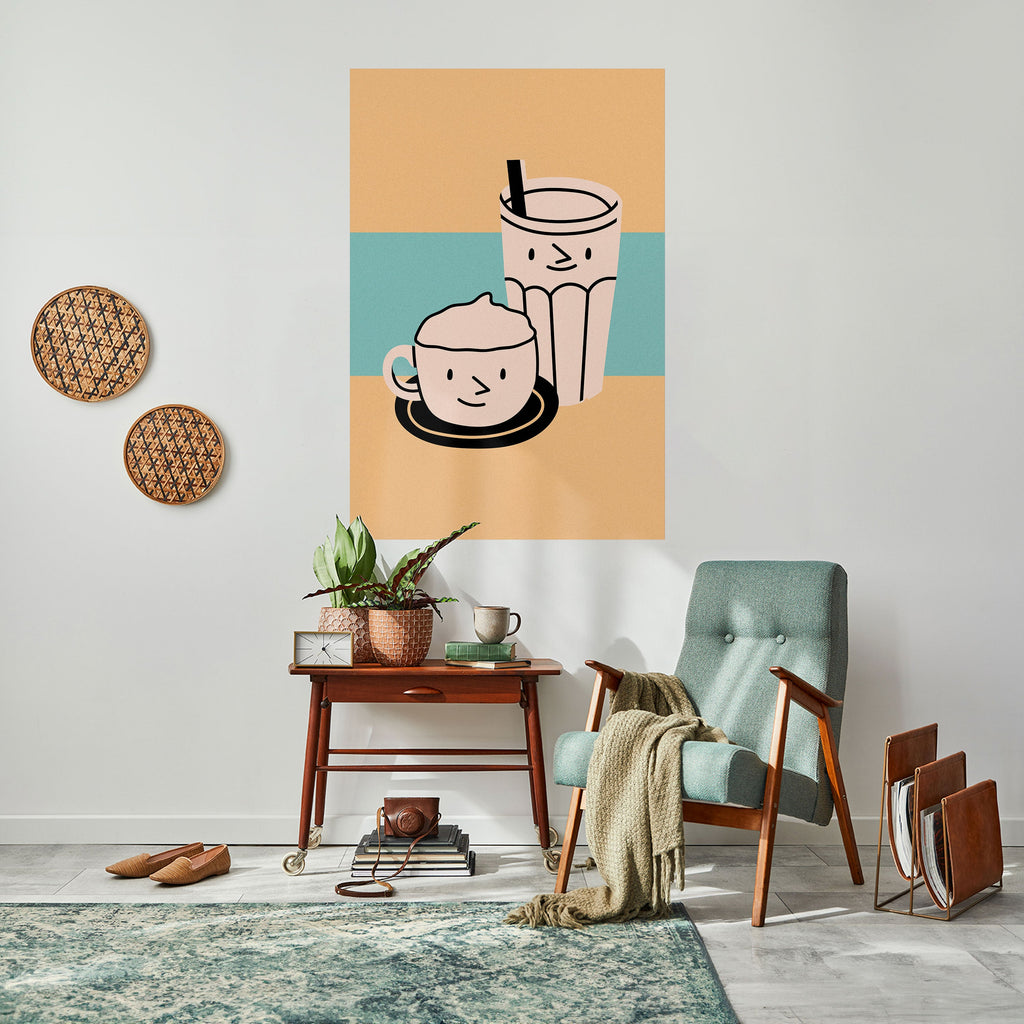 COFFEE PLEASURES Poster Vertical Autocolante