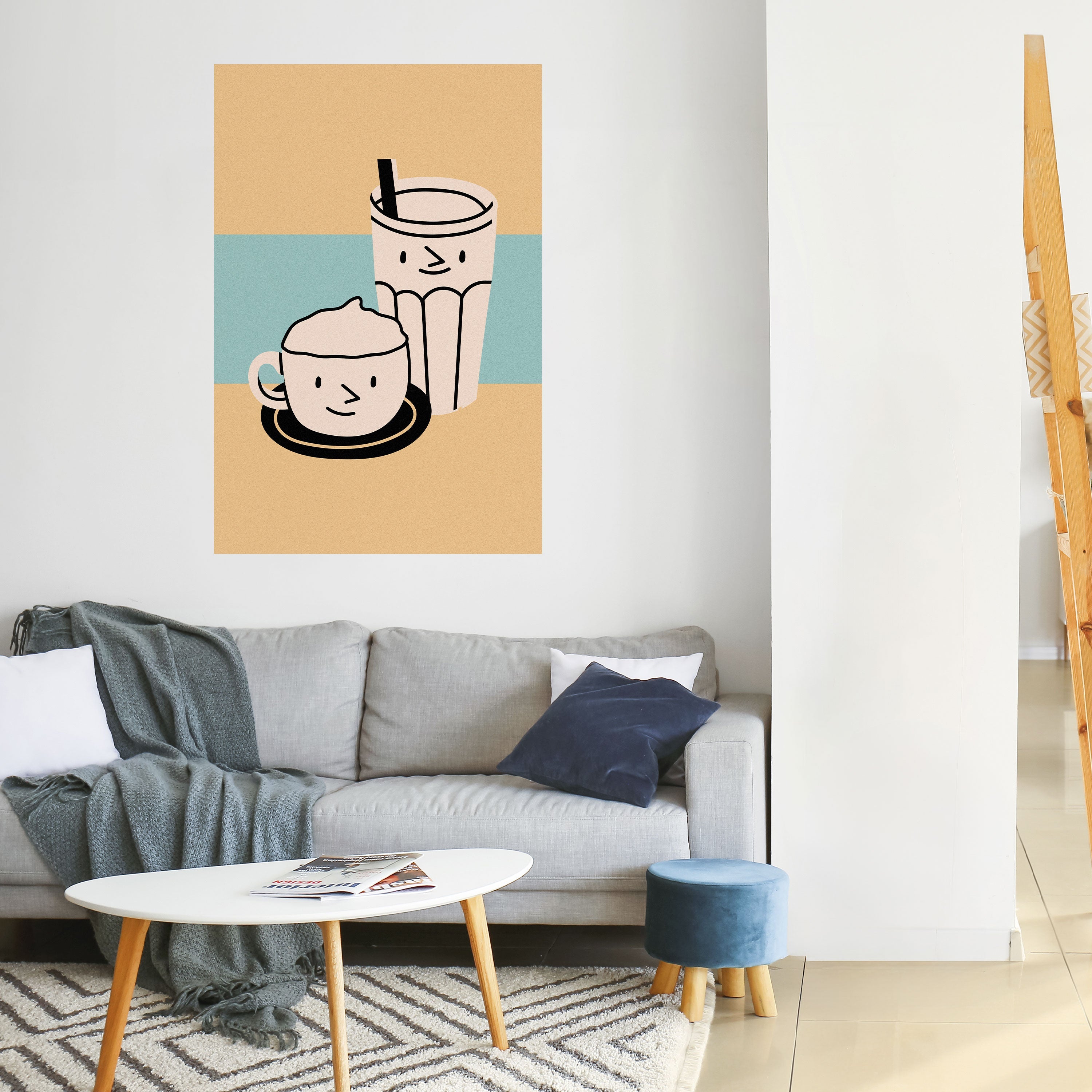 COFFEE PLEASURES Poster Vertical Autocolante