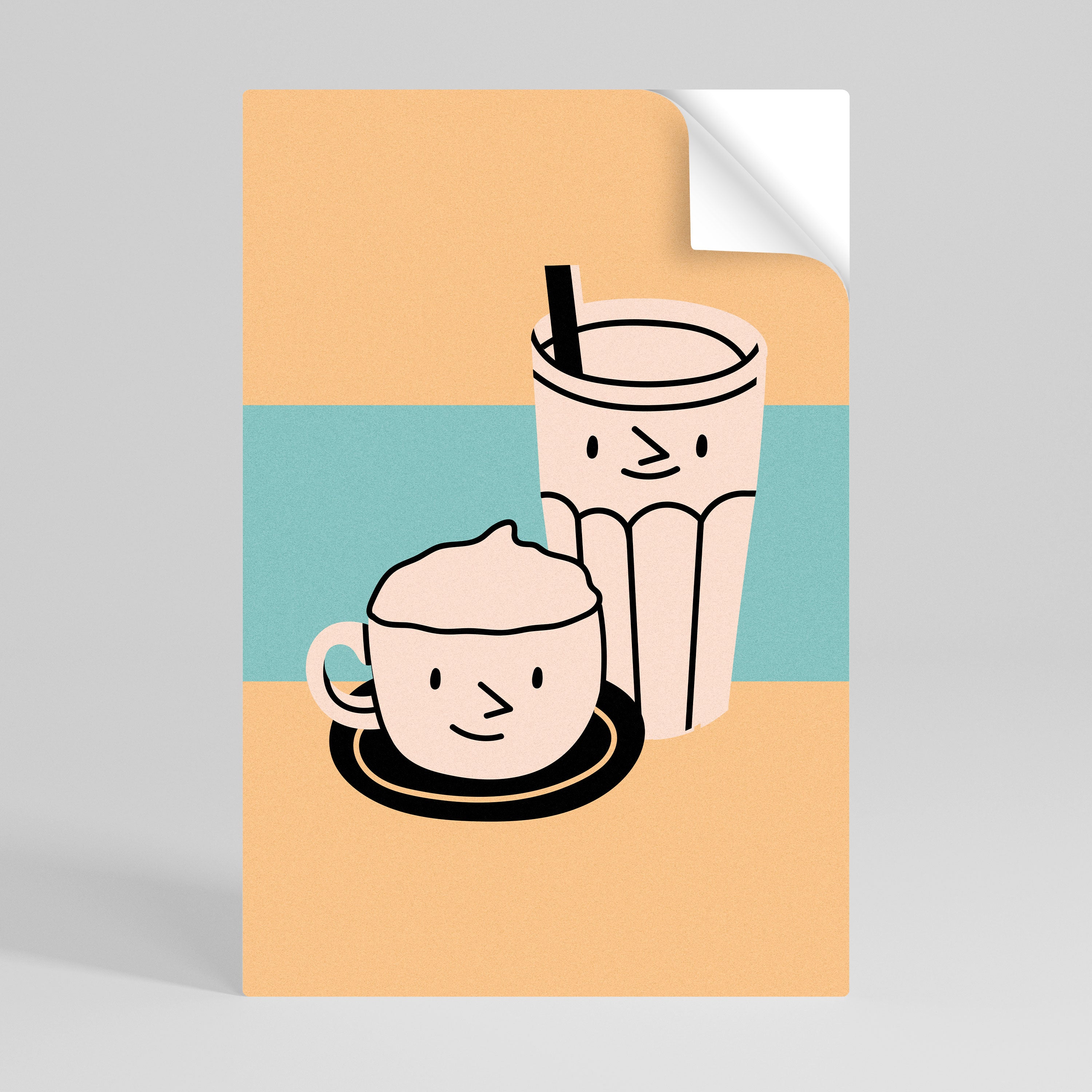 COFFEE PLEASURES Poster Vertical Autocolante