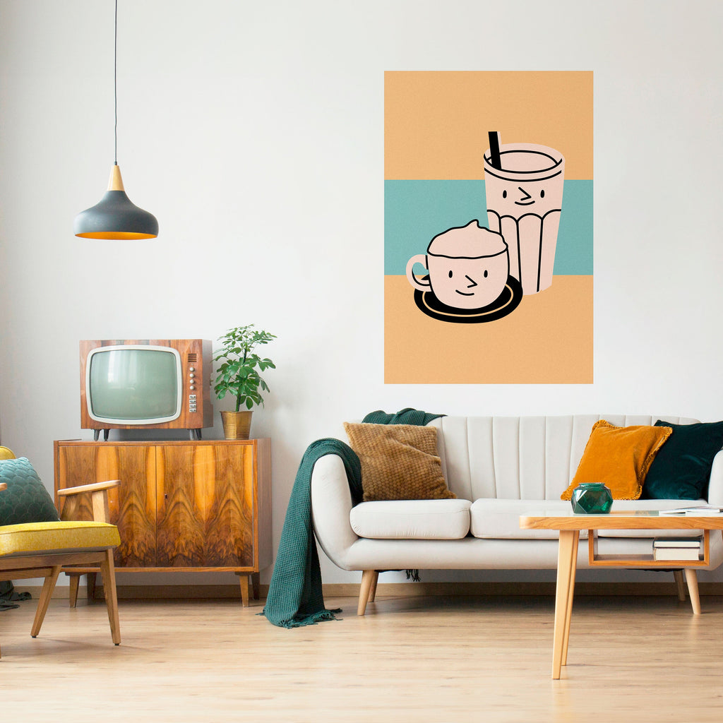 COFFEE PLEASURES Poster Vertical Autocolante