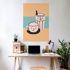 COFFEE PLEASURES Poster Vertical Autocolante