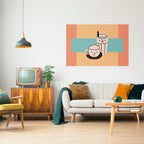 COFFEE PLEASURES Peel and Stick Horizontal Poster