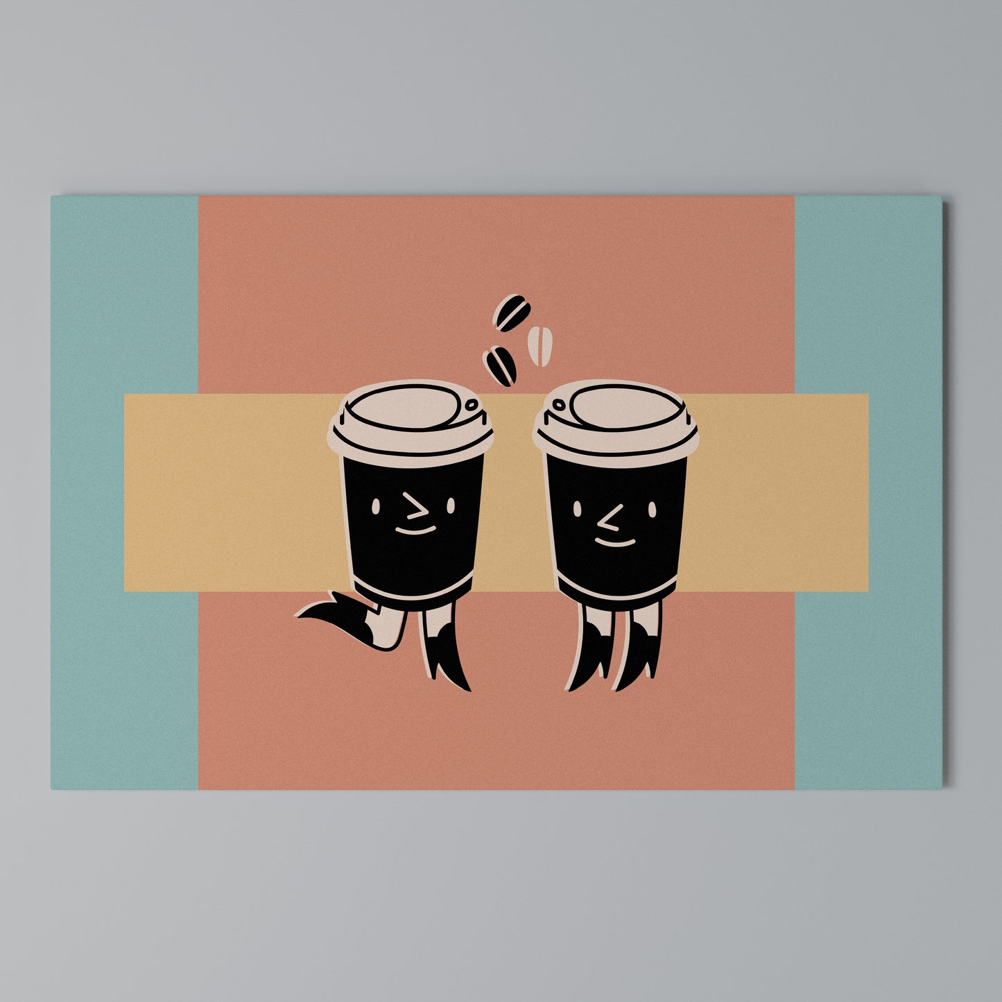 JOYFUL COFFEE Horizontal Canvas Print