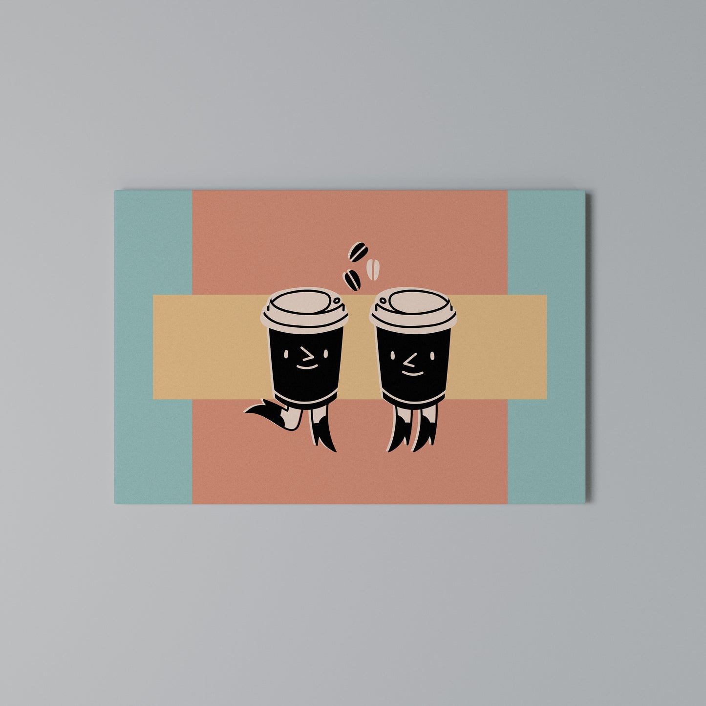 JOYFUL COFFEE Horizontal Canvas Print