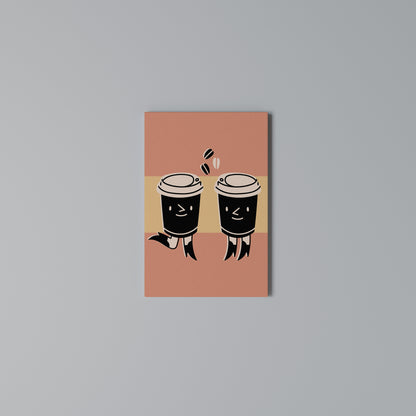 JOYFUL COFFEE Quadro em tela vertical