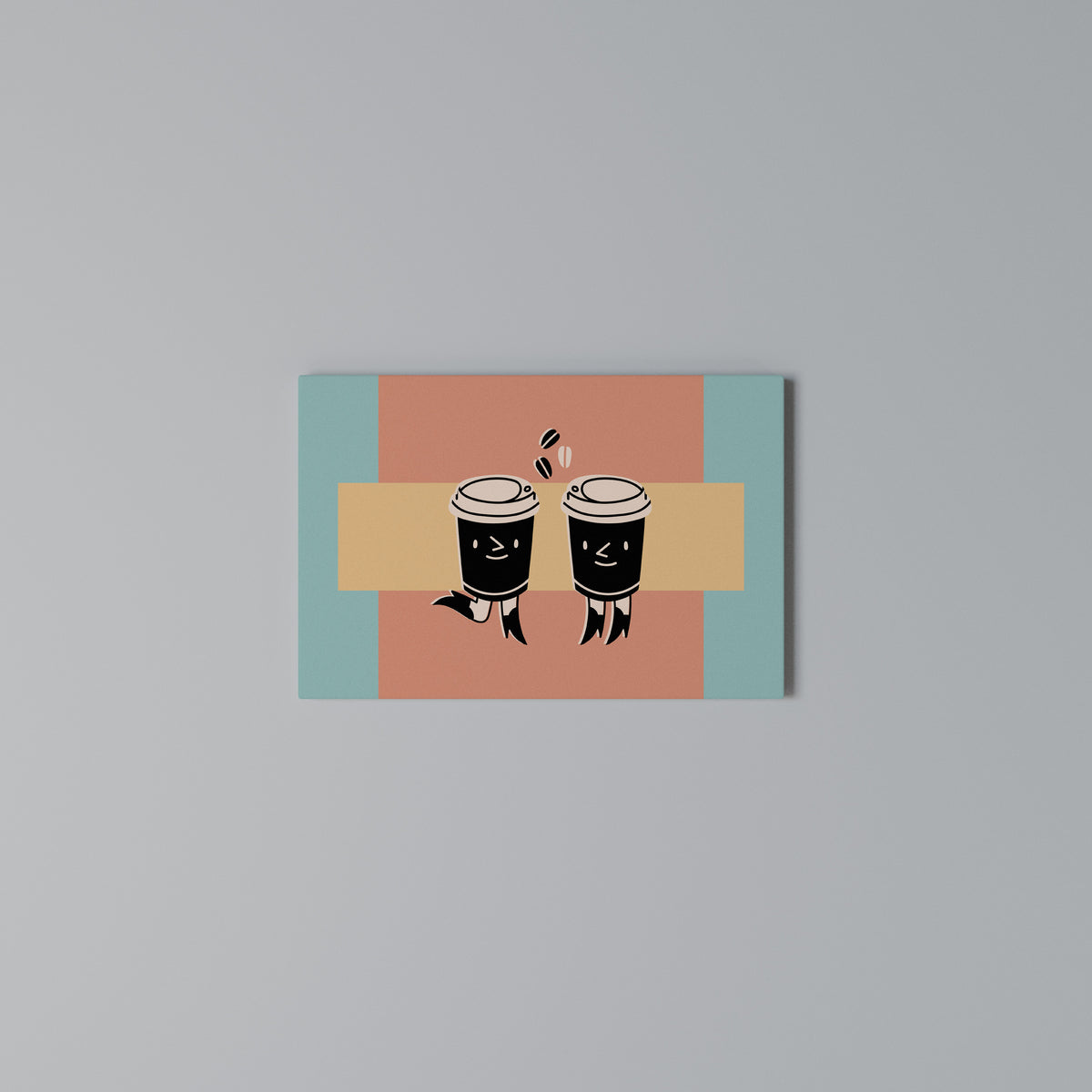 JOYFUL COFFEE Horizontal Canvas Print