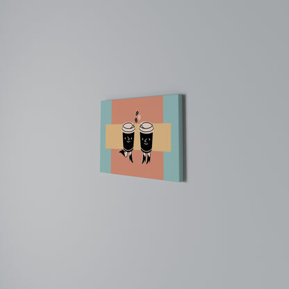 JOYFUL COFFEE Horizontal Canvas Print