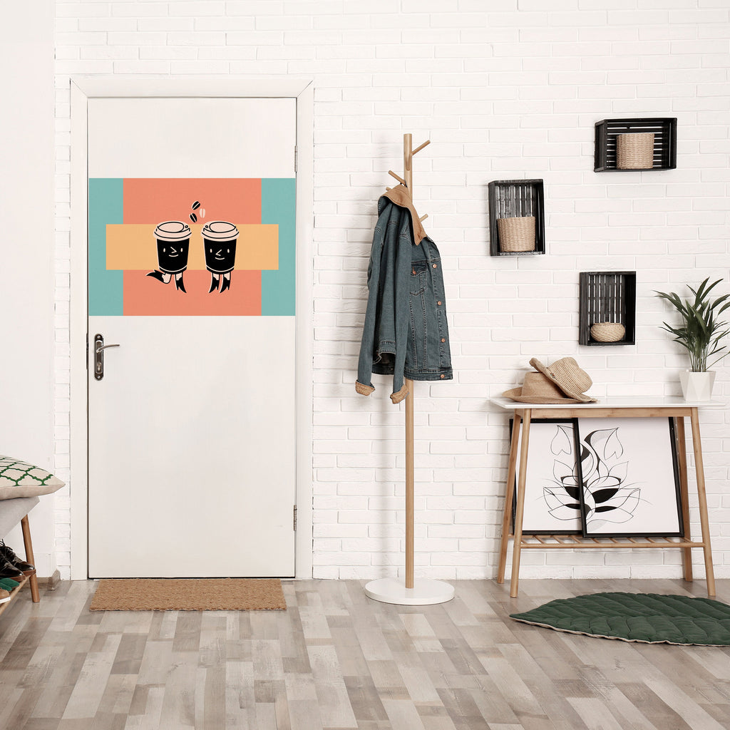 JOYFUL COFFEE Peel and Stick Horizontal Poster