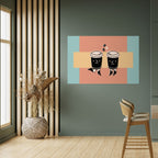 JOYFUL COFFEE Peel and Stick Horizontal Poster