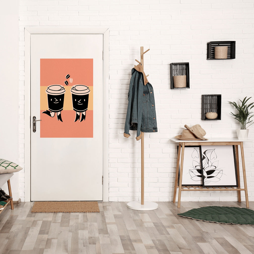 JOYFUL COFFEE Peel and Stick Vertical Poster