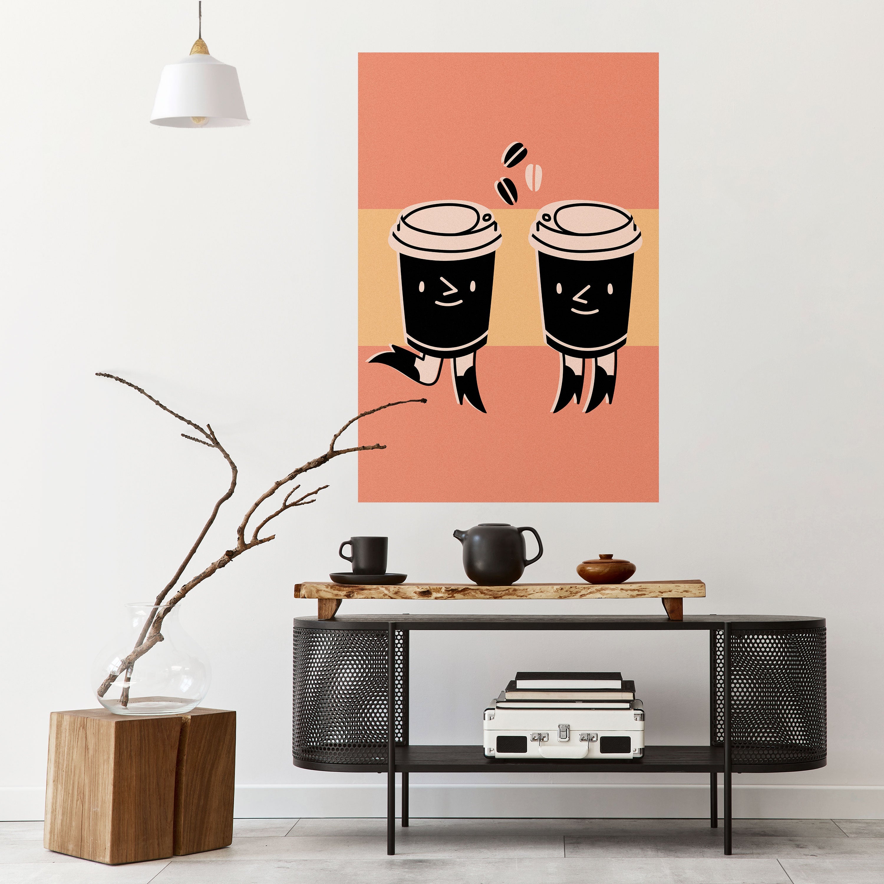 JOYFUL COFFEE Poster Vertical Autocolante