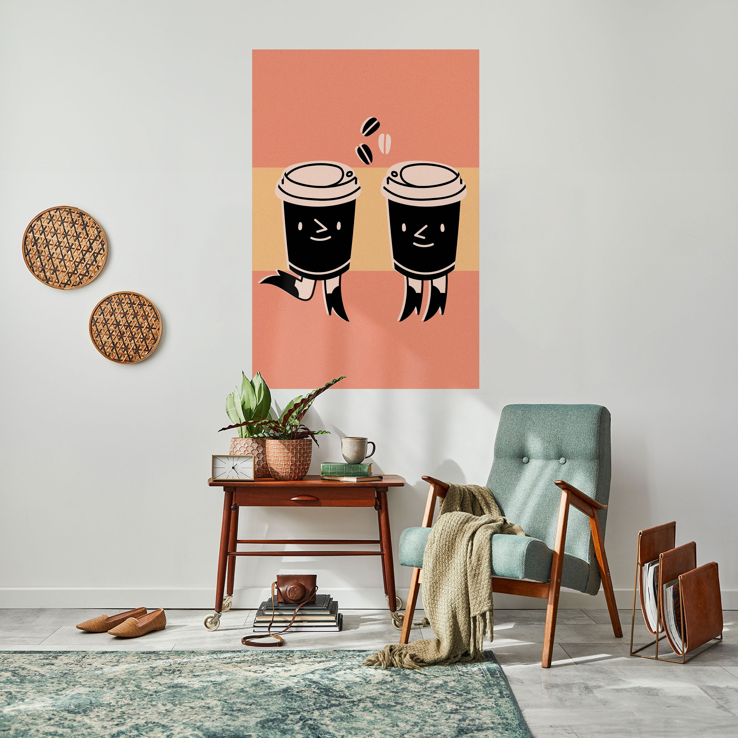 JOYFUL COFFEE Poster Vertical Autocolante