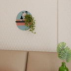 POWER ESPRESSO Prateleira Oval Decorativa em Acabamento Preto