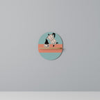 POWER ESPRESSO Prateleira Oval Decorativa em Efeito Carvalho