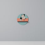 POWER ESPRESSO Prateleira Redonda Decorativa em Acabamento Preto