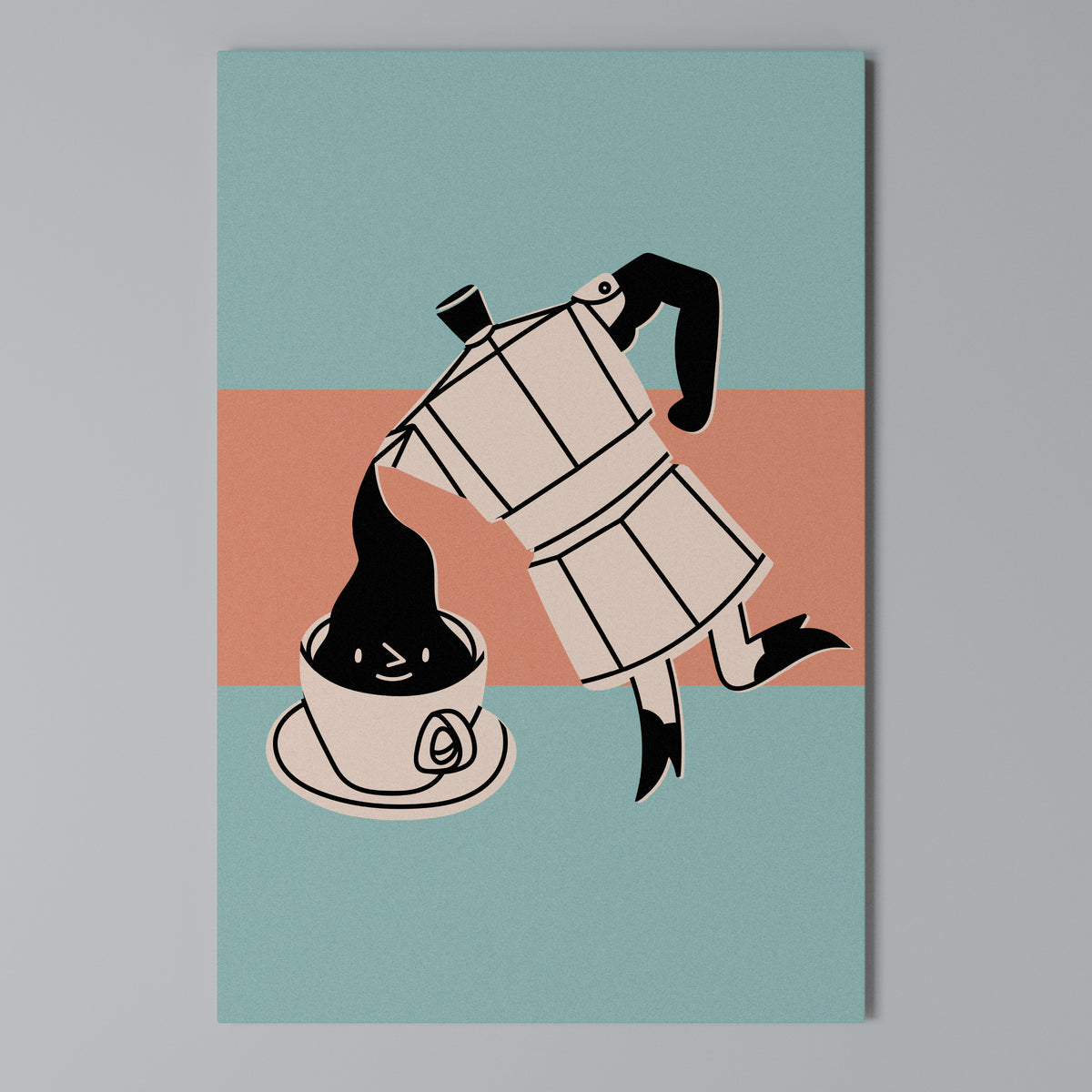 POWER ESPRESSO Quadro em tela vertical