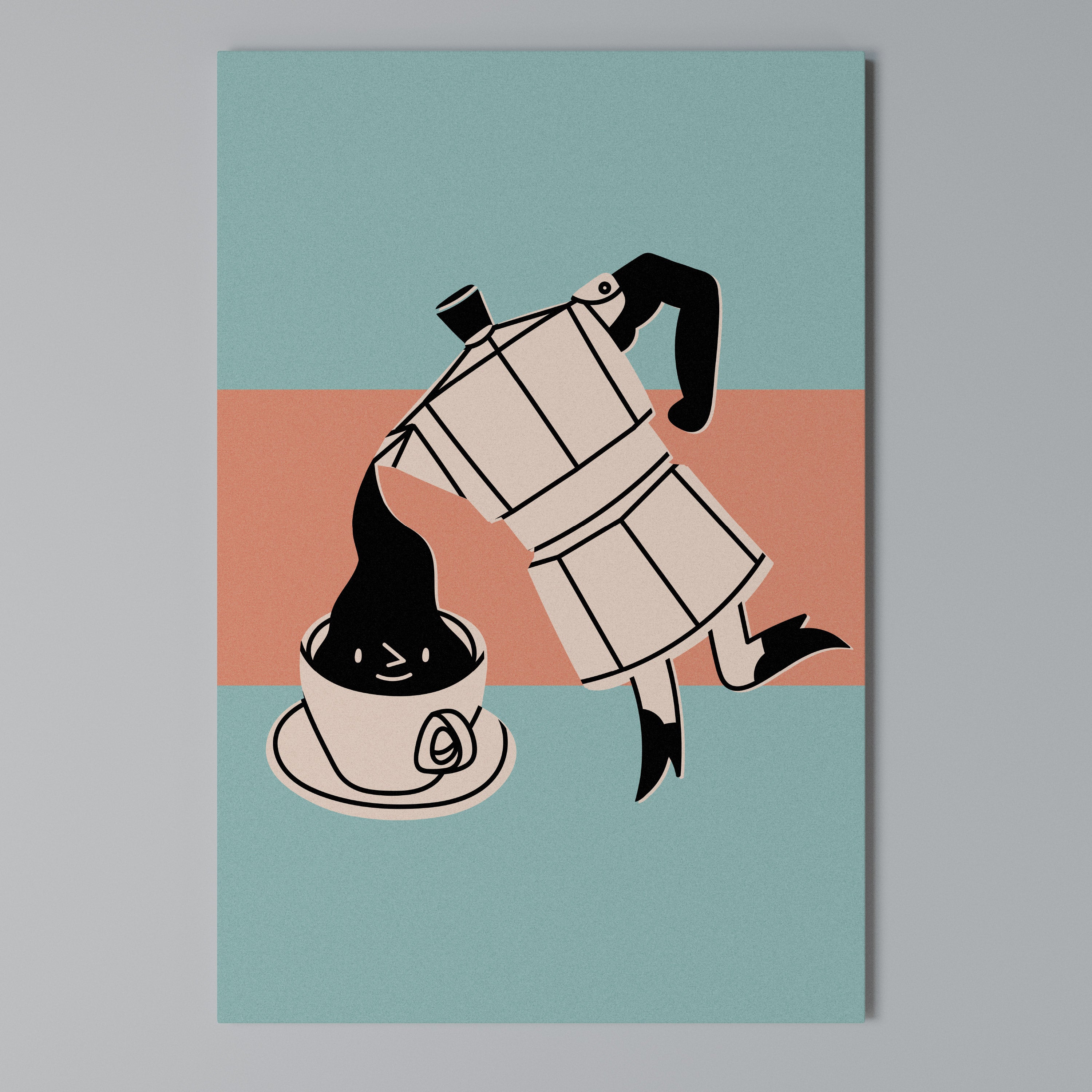 POWER ESPRESSO Quadro em tela vertical