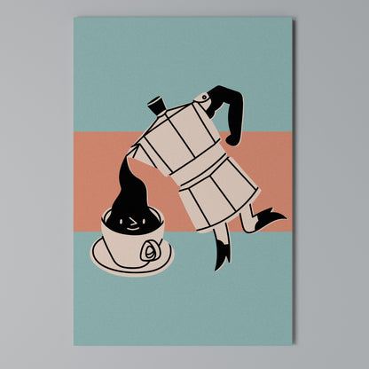 POWER ESPRESSO Quadro em tela vertical
