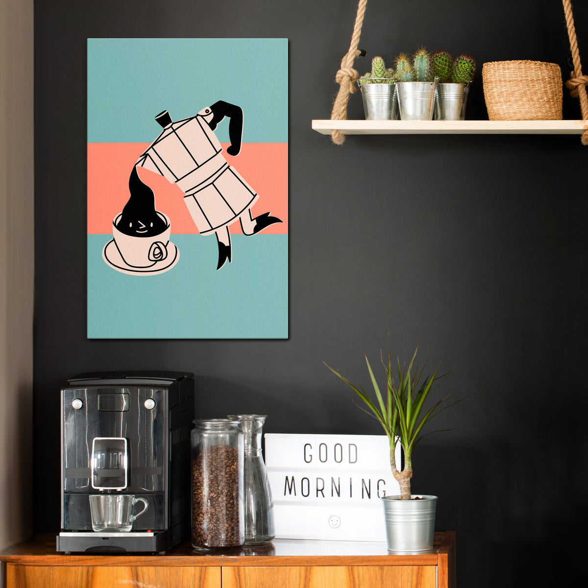 POWER ESPRESSO Quadro em tela vertical