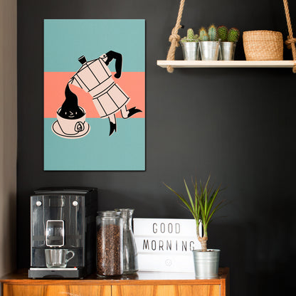 POWER ESPRESSO Quadro em tela vertical