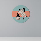 POWER ESPRESSO Quadro Redondo Decorativo