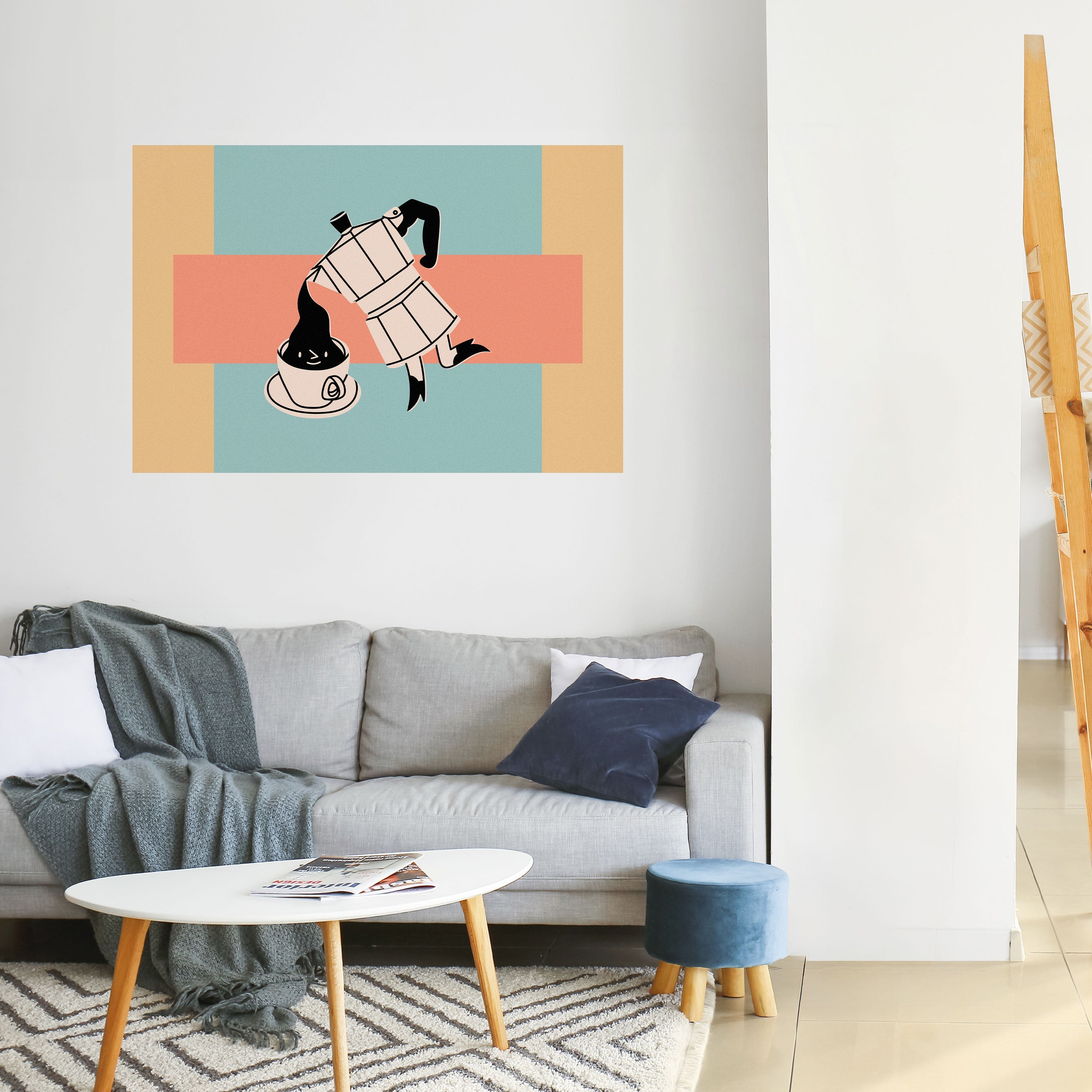 POWER ESPRESSO Peel and Stick Horizontal Poster