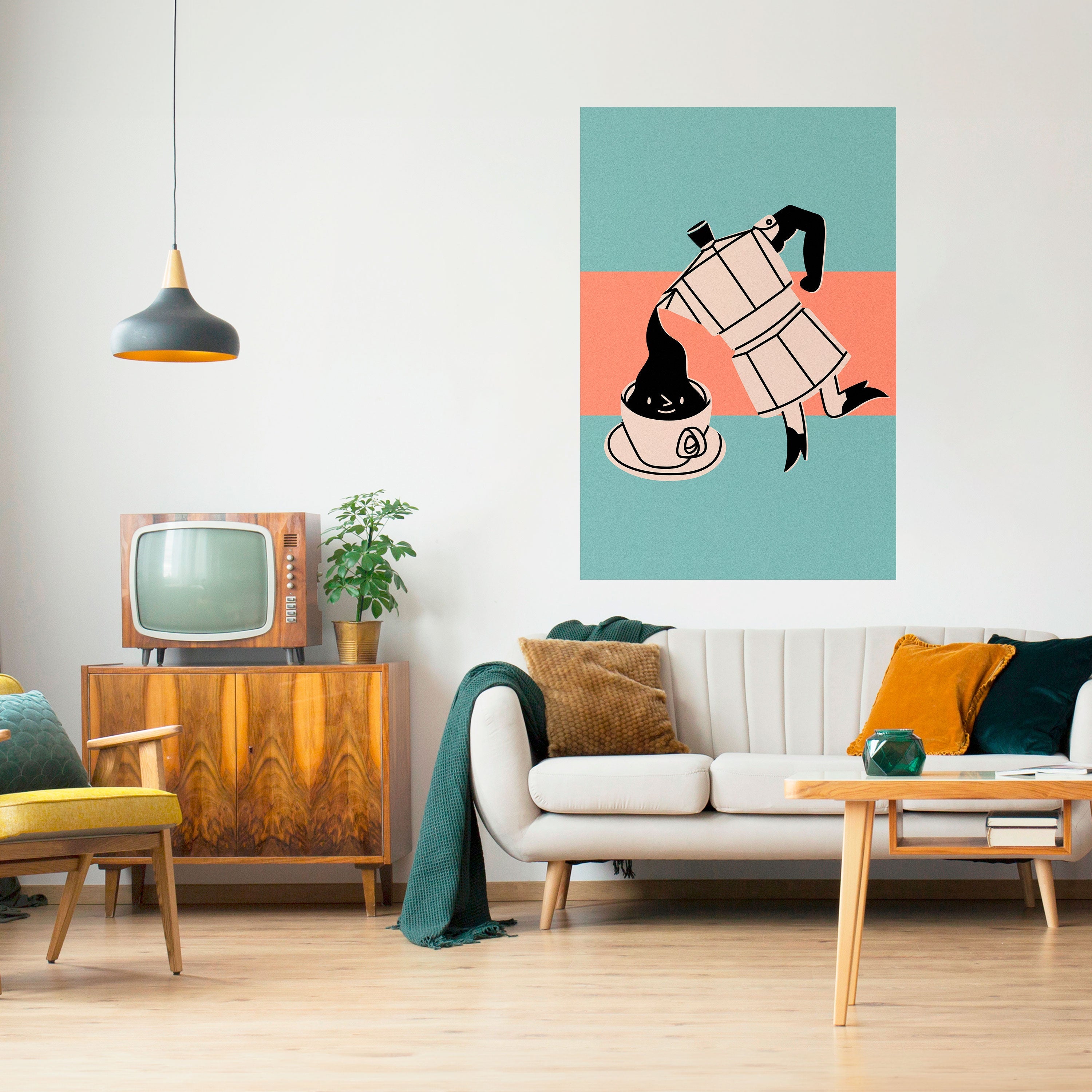 POWER ESPRESSO Poster Vertical Autocolante