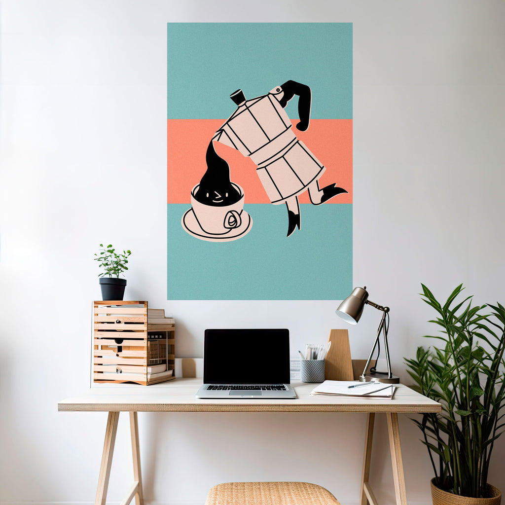 POWER ESPRESSO Poster Vertical Autocolante