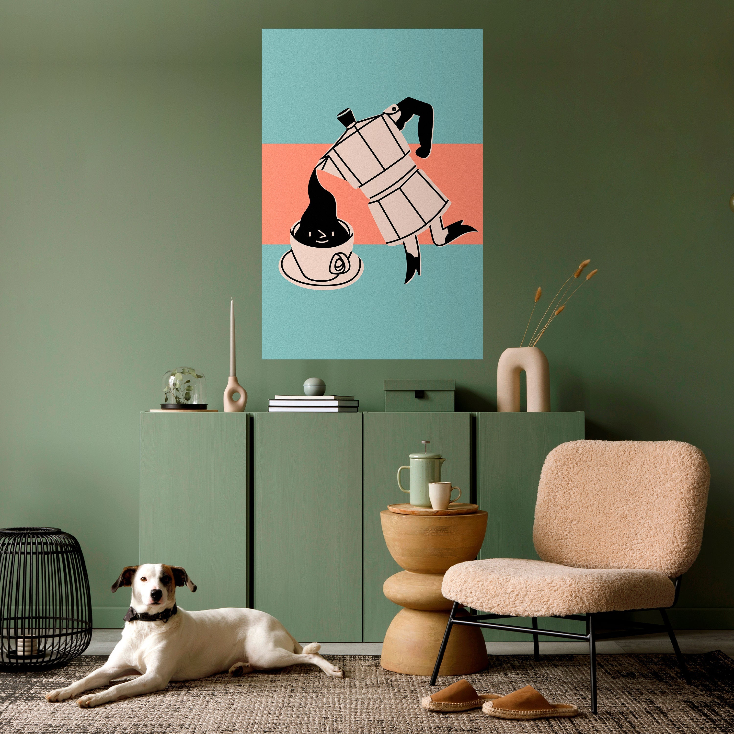 POWER ESPRESSO Poster Vertical Autocolante