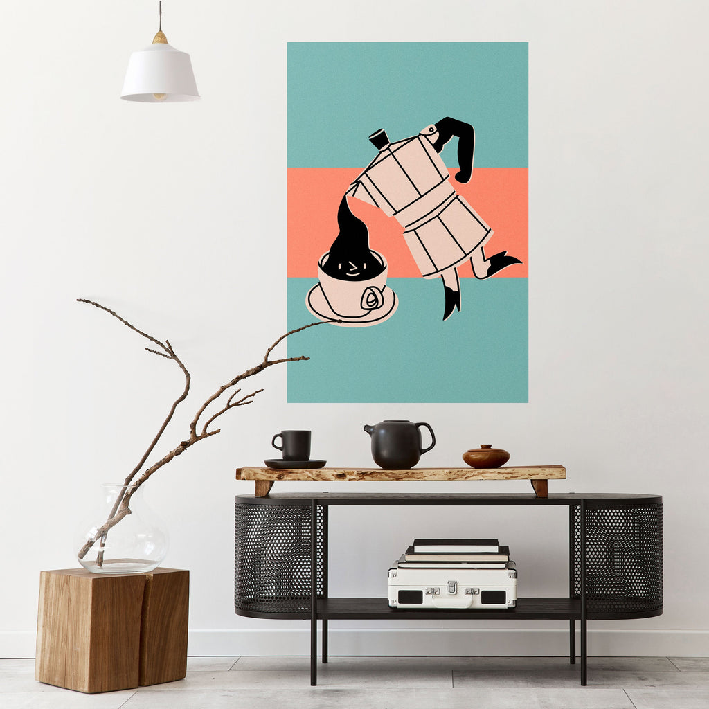 POWER ESPRESSO Poster Vertical Autocolante