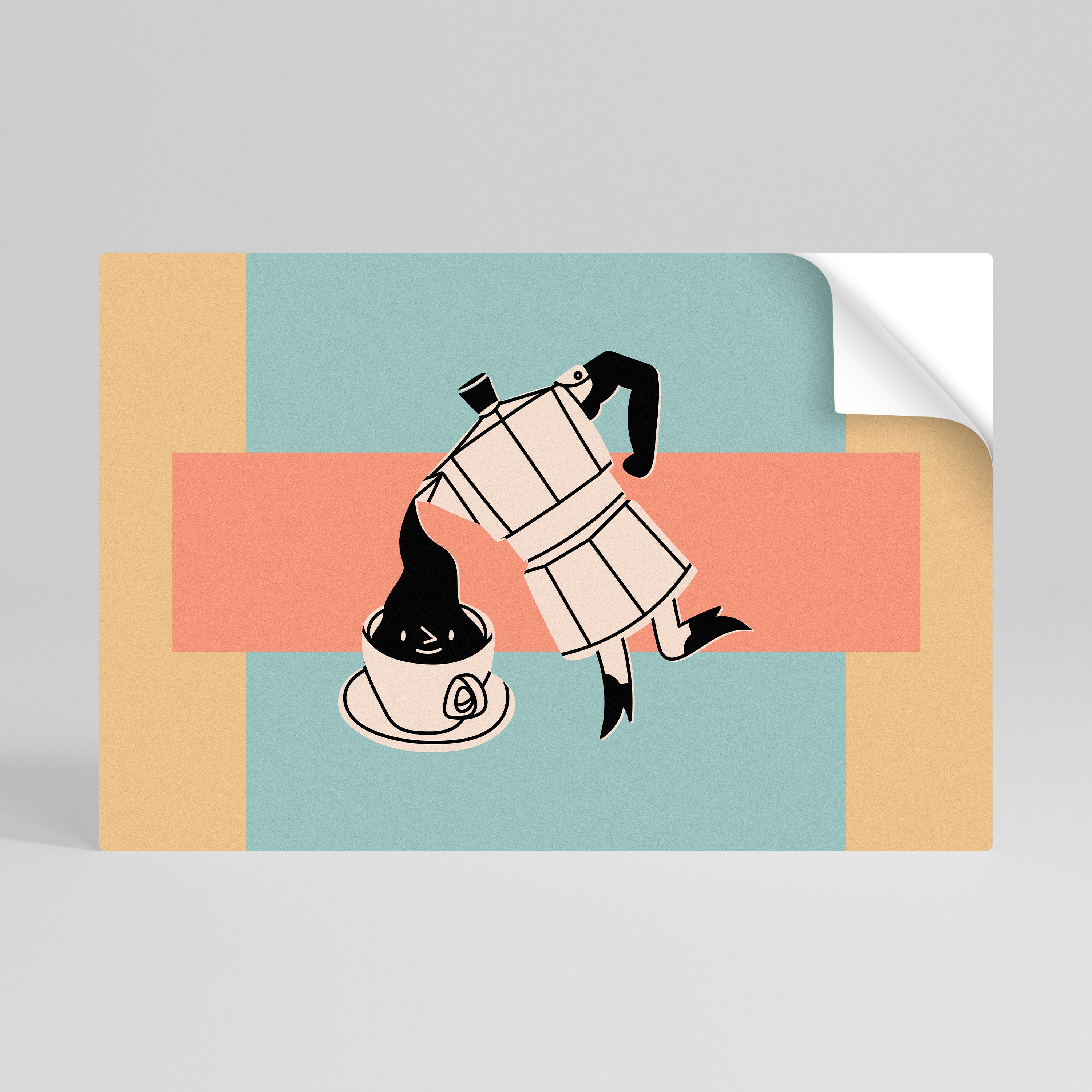 POWER ESPRESSO Póster Autocolante Horizontal