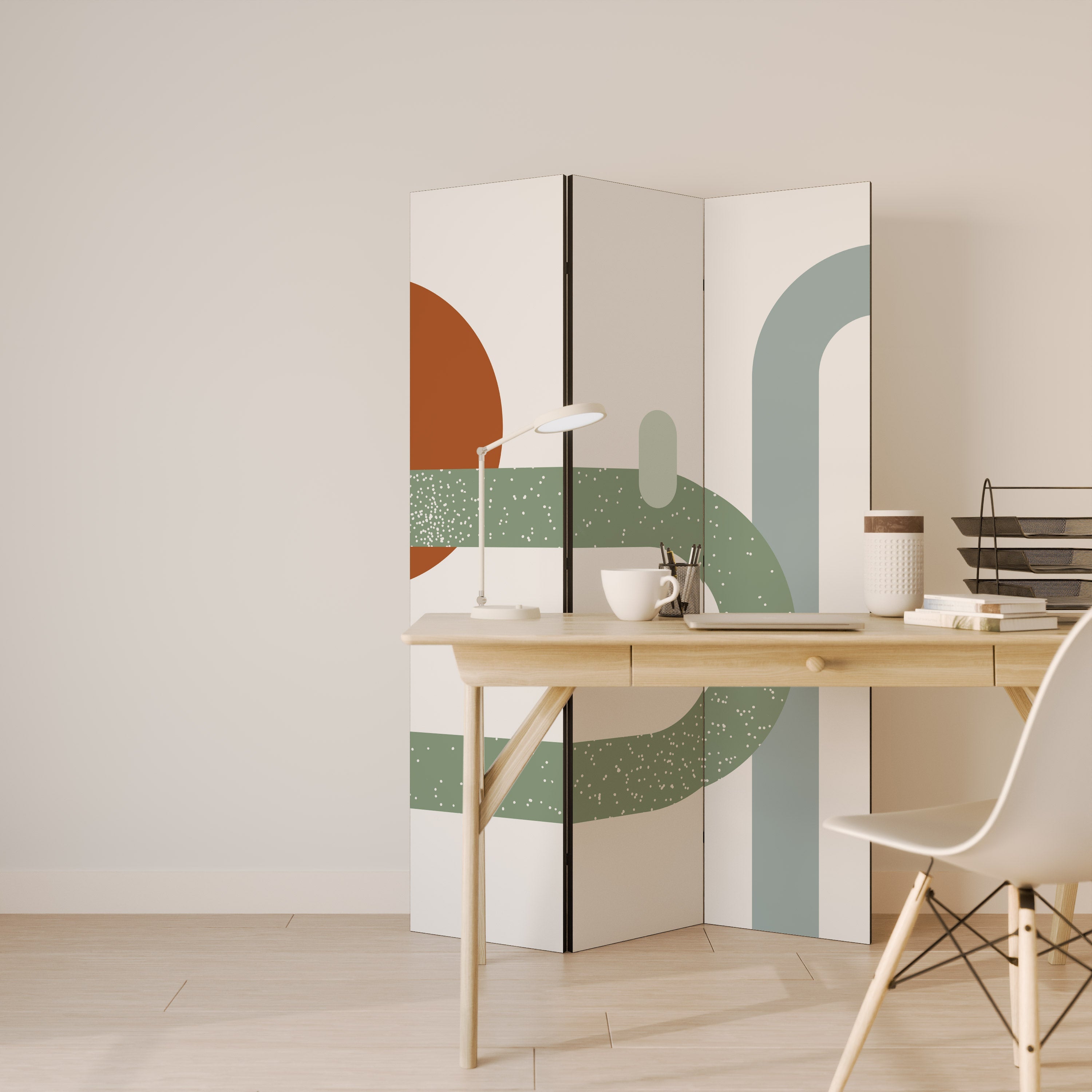 INFINITY'S EMBRACE Biombo Decorativo de 3 Painéis