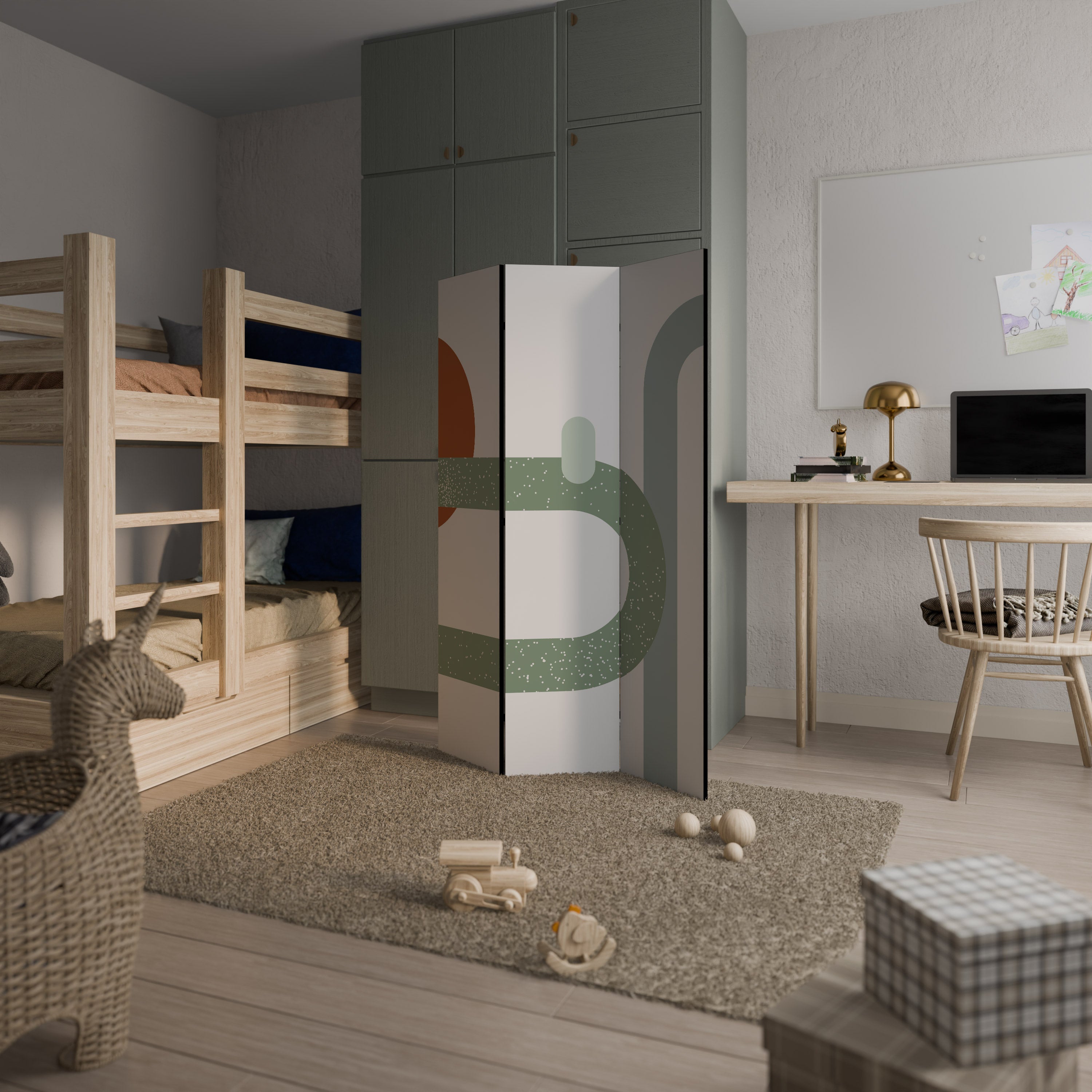 INFINITY'S EMBRACE Biombo de 3 Painéis