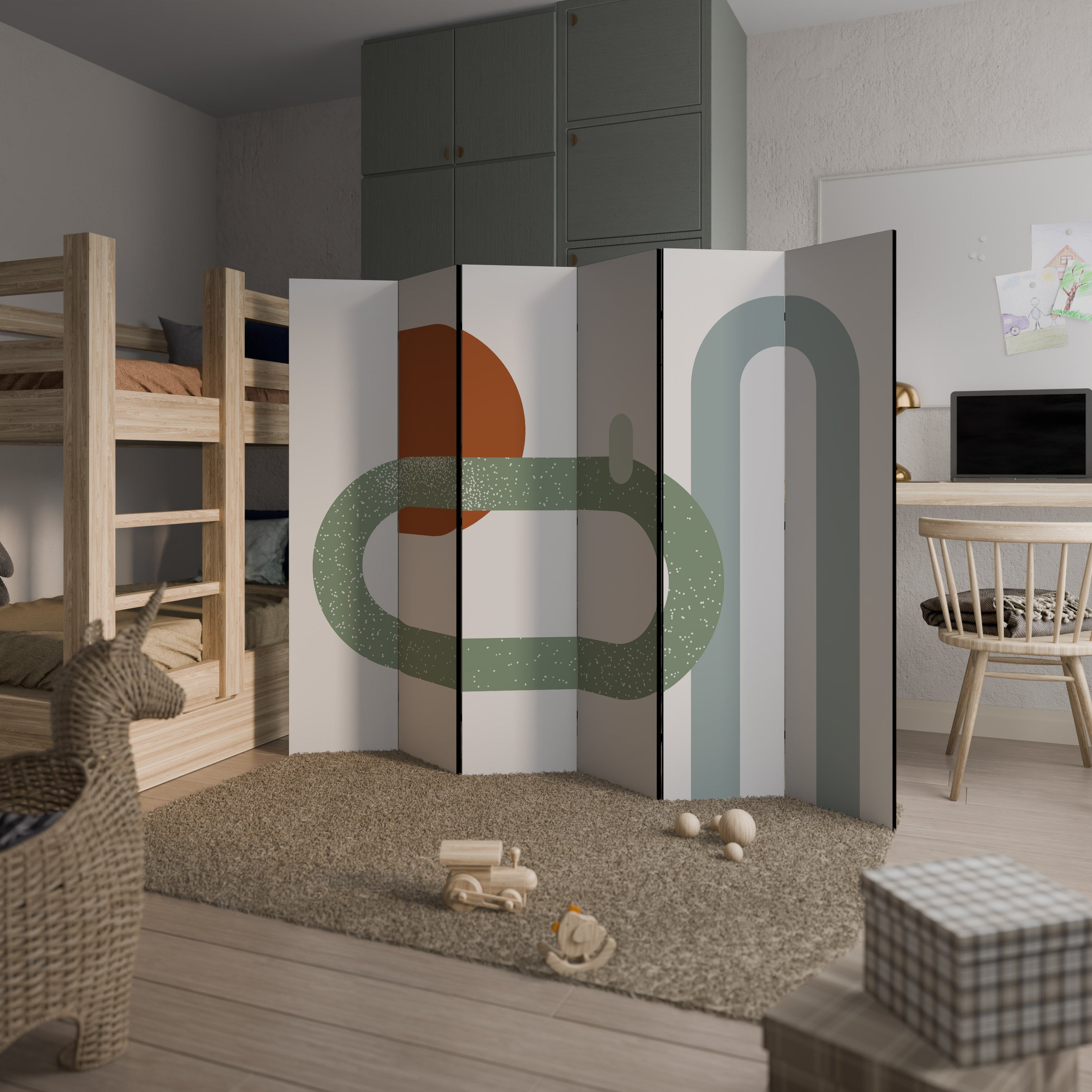 INFINITY'S EMBRACE Biombo de 6 Painéis