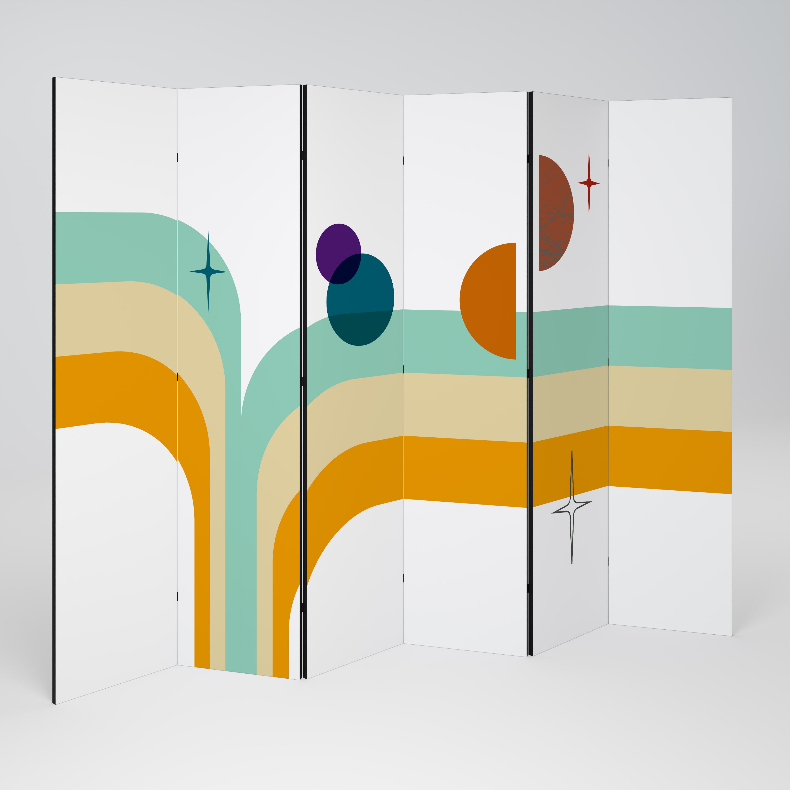 COLOR SOLSTICE Biombo de 6 Painéis