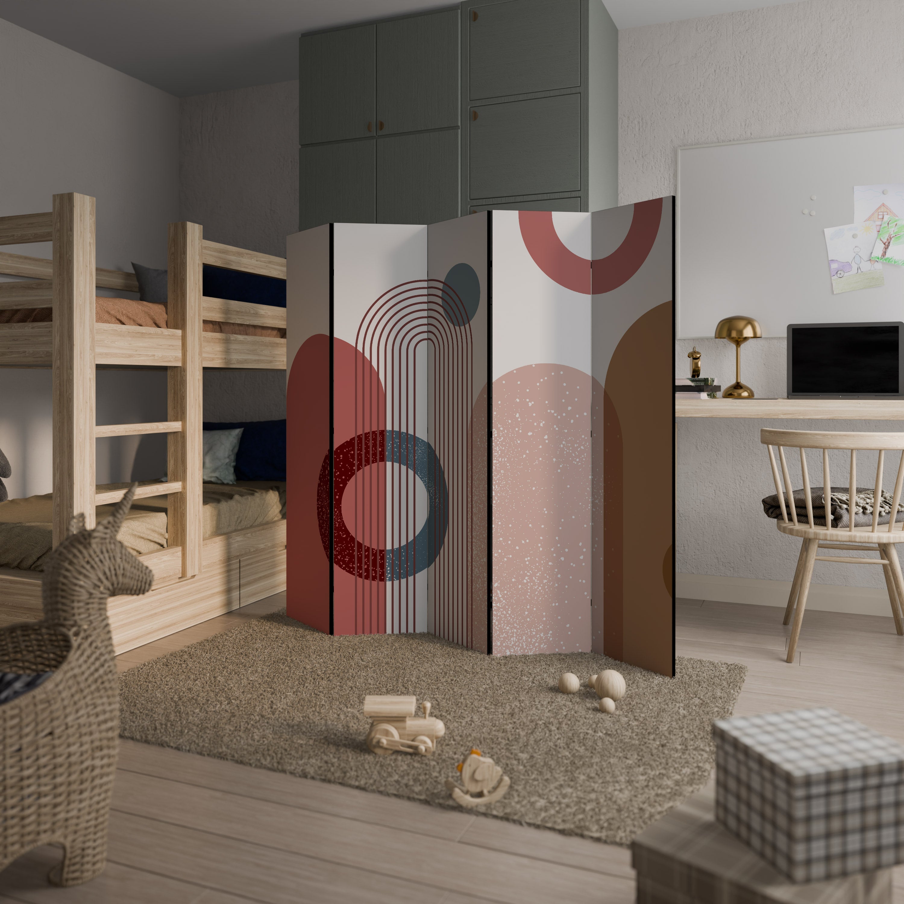 SHAPESCAPE LEAP Biombo Decorativo de 5 Painéis