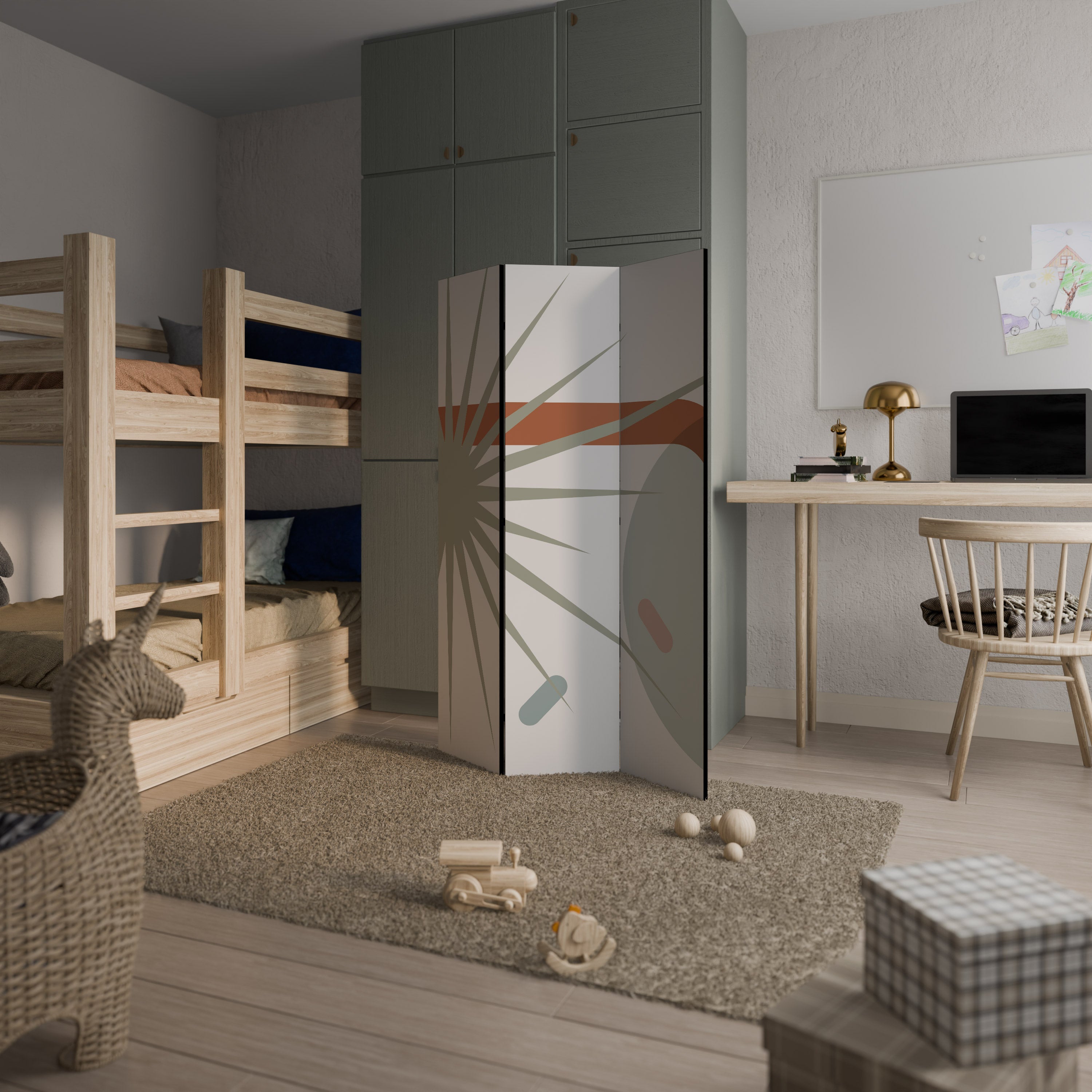 SHAPESHIFT FUSION Biombo Decorativo de 3 Painéis