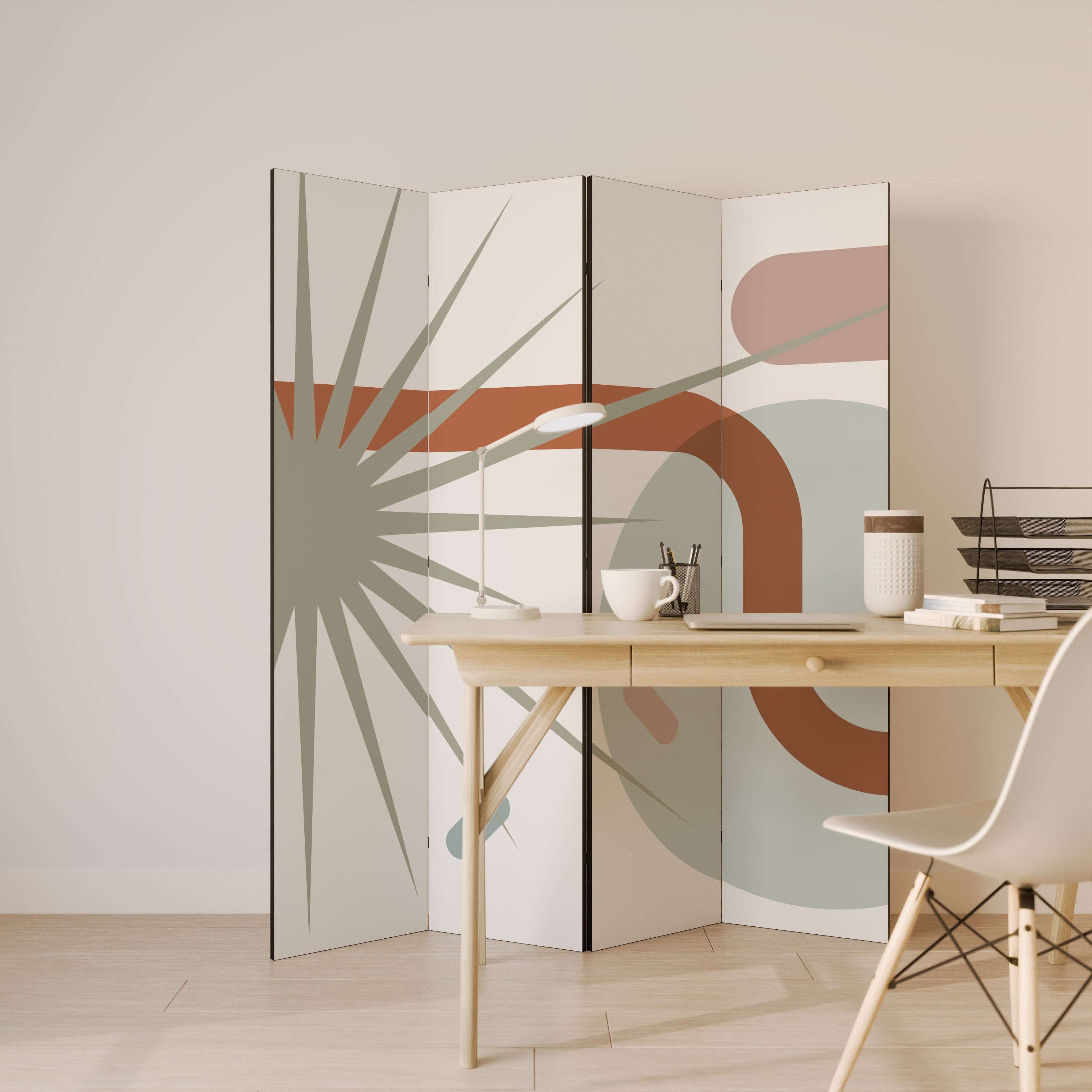 SHAPESHIFT FUSION Biombo Decorativo de 4 Painéis