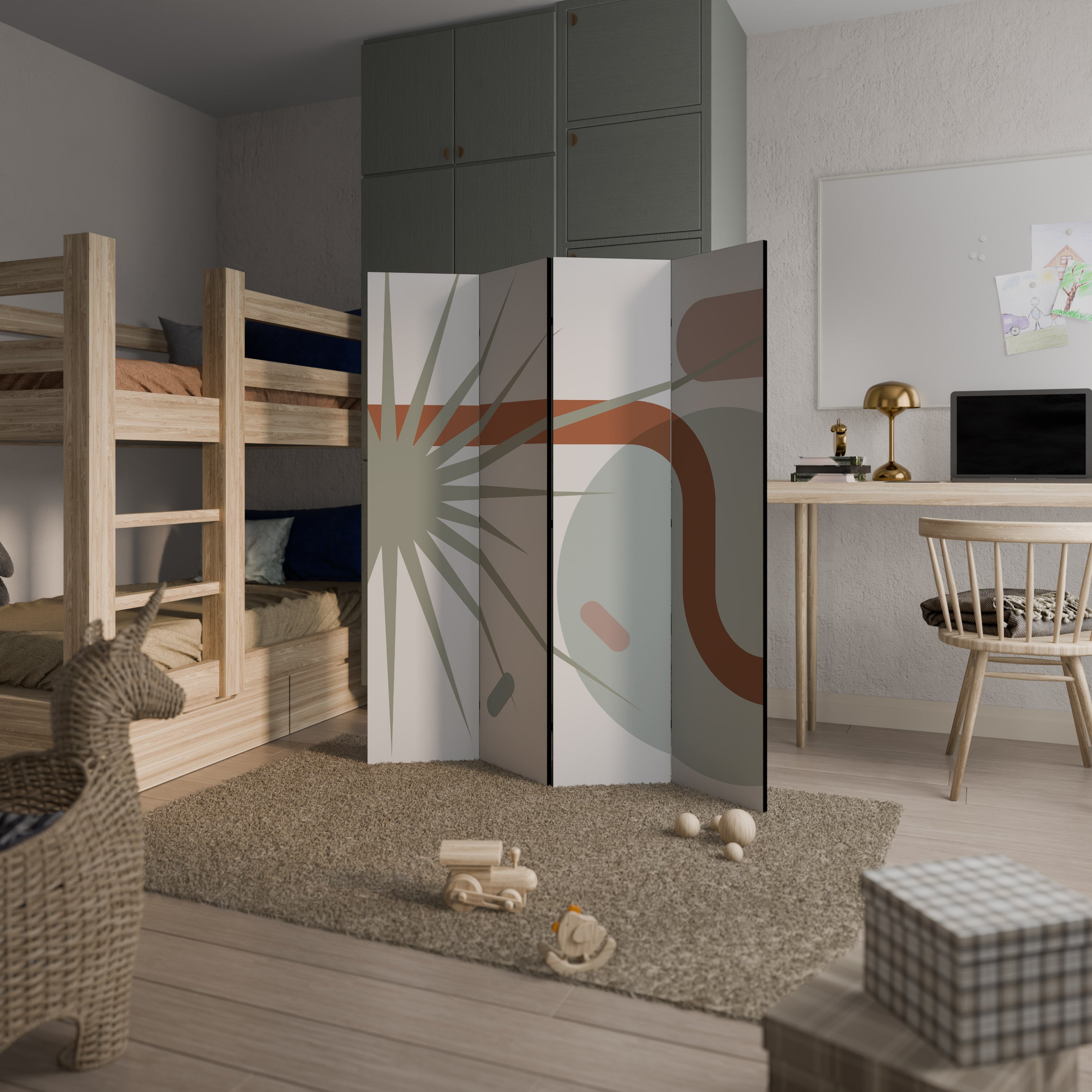 SHAPESHIFT FUSION Biombo Decorativo de 4 Painéis