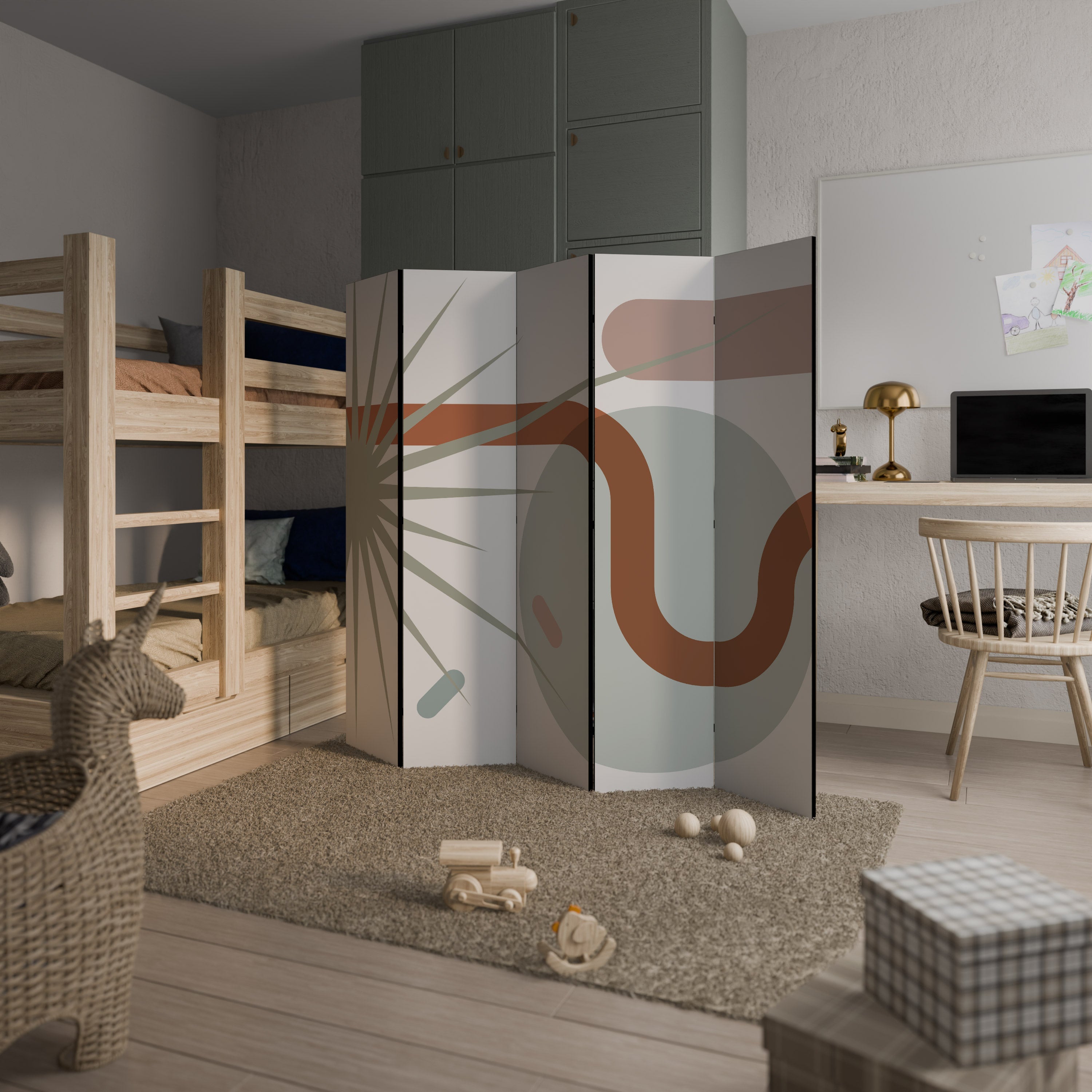 SHAPESHIFT FUSION Biombo Decorativo de 5 Painéis