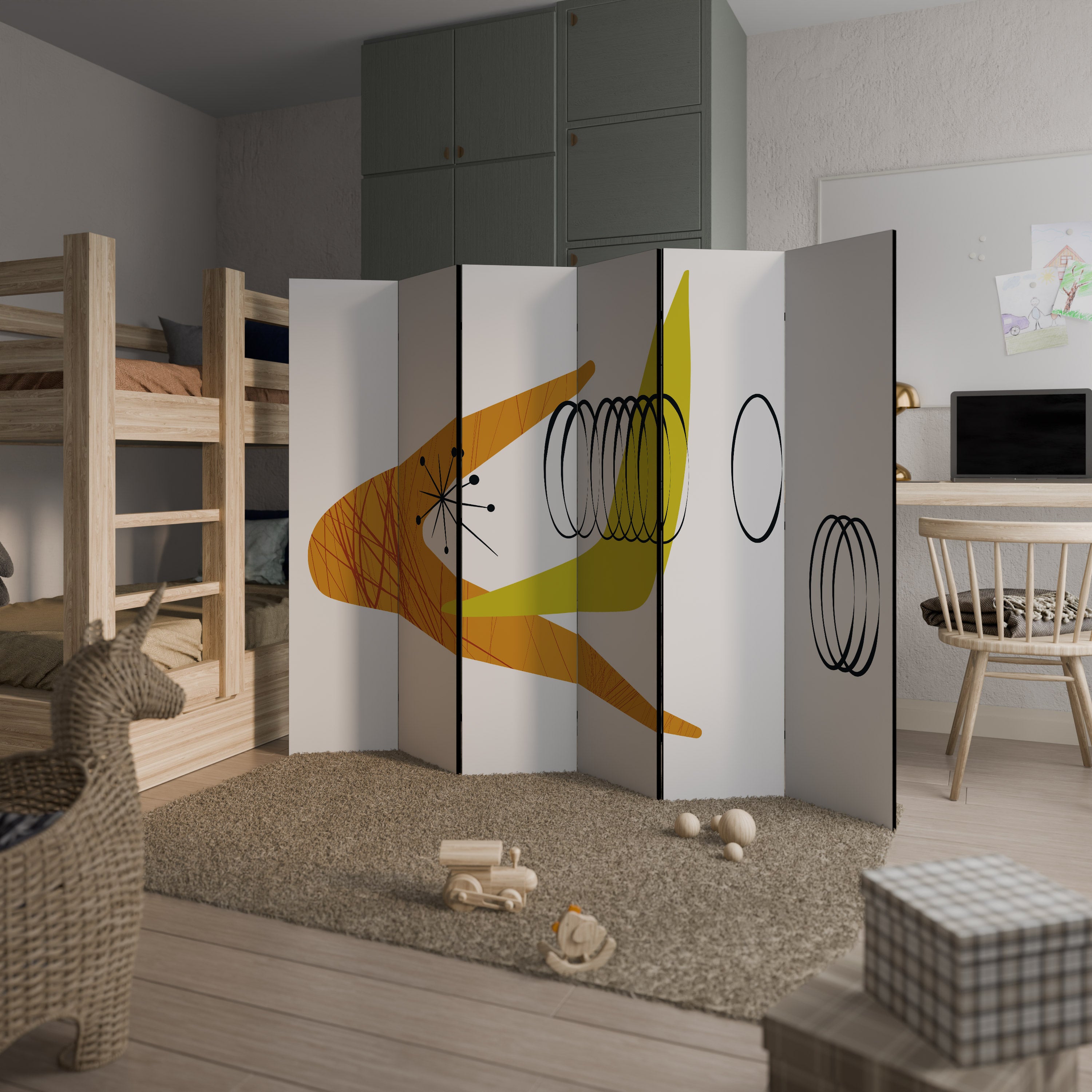 MAGNETIC HIT Biombo de 6 Painéis