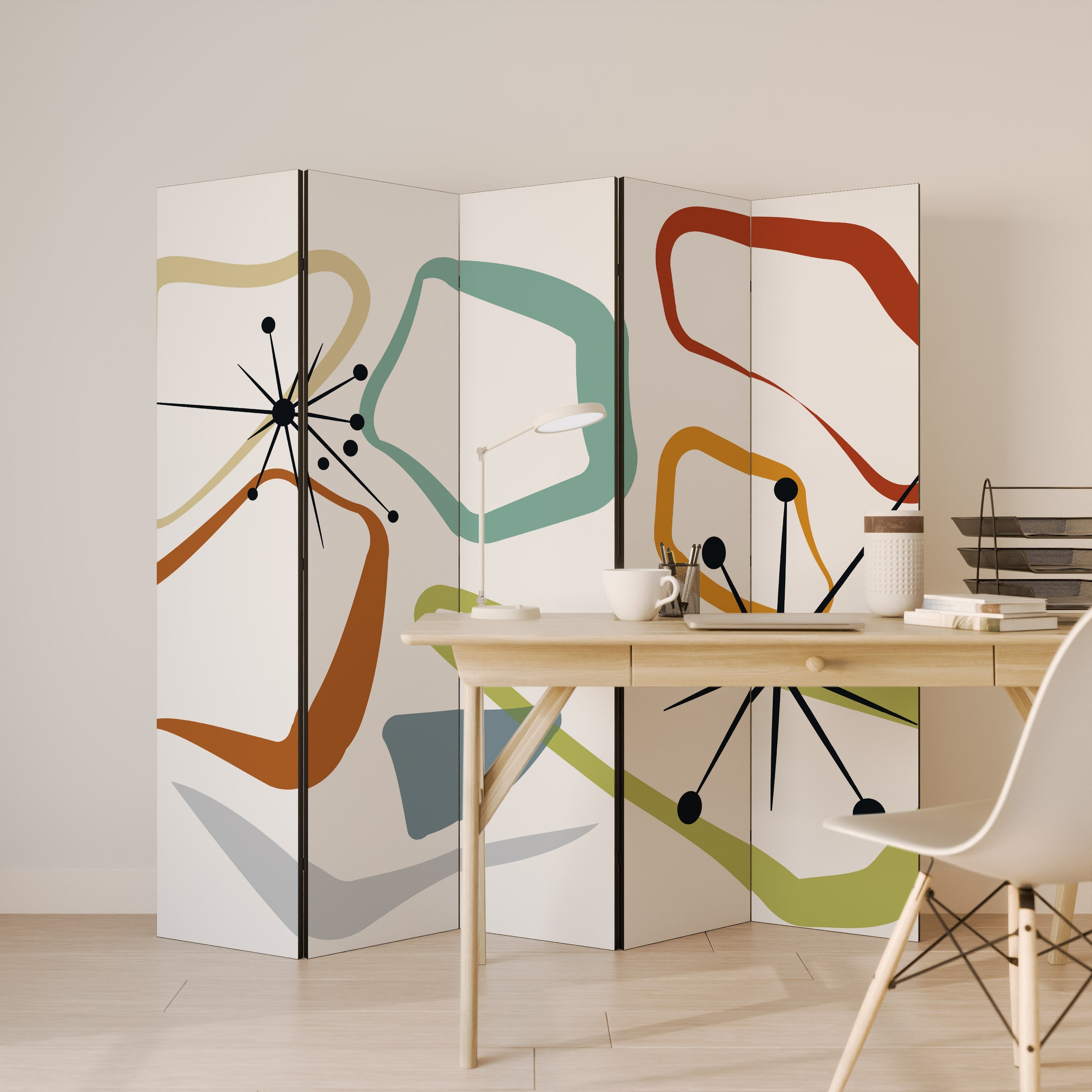 INTO THE RIM Biombo Decorativo de 5 Painéis