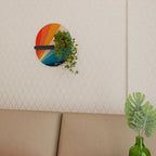 PRISM CONCUSSION Prateleira Oval Decorativa em Acabamento Preto