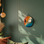 PRISM CONCUSSION Prateleira Oval Decorativa em Efeito Carvalho