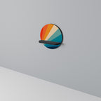 PRISM CONCUSSION Round Art Shelf In Black Finish