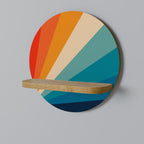 PRISM CONCUSSION Prateleira Redonda Decorativa em Efeito Carvalho