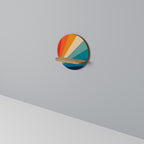 PRISM CONCUSSION Prateleira Redonda Decorativa em Efeito Carvalho