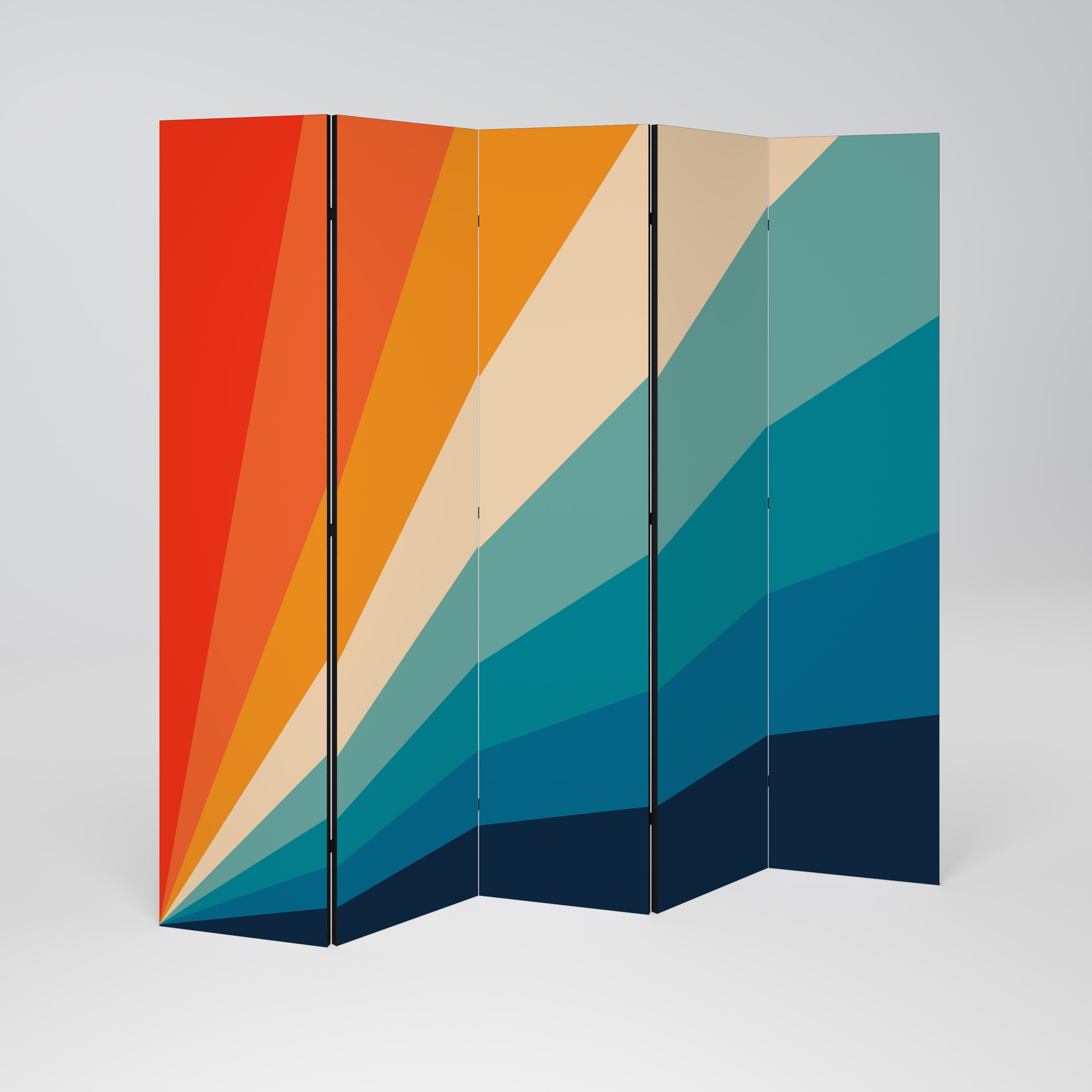 PRISM CONCUSSION Biombo Decorativo de 5 Painéis