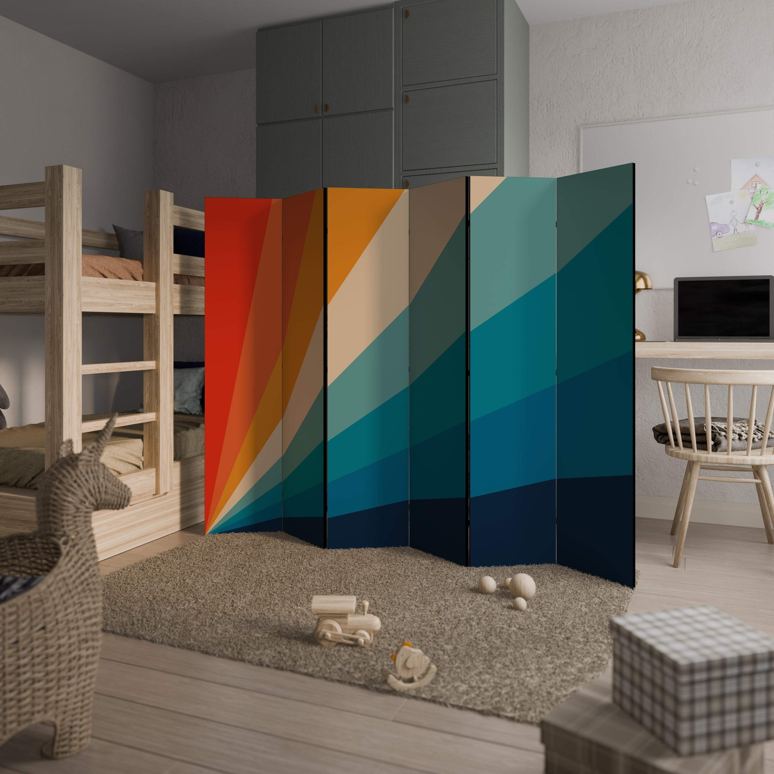 PRISM CONCUSSION Biombo de 6 Painéis