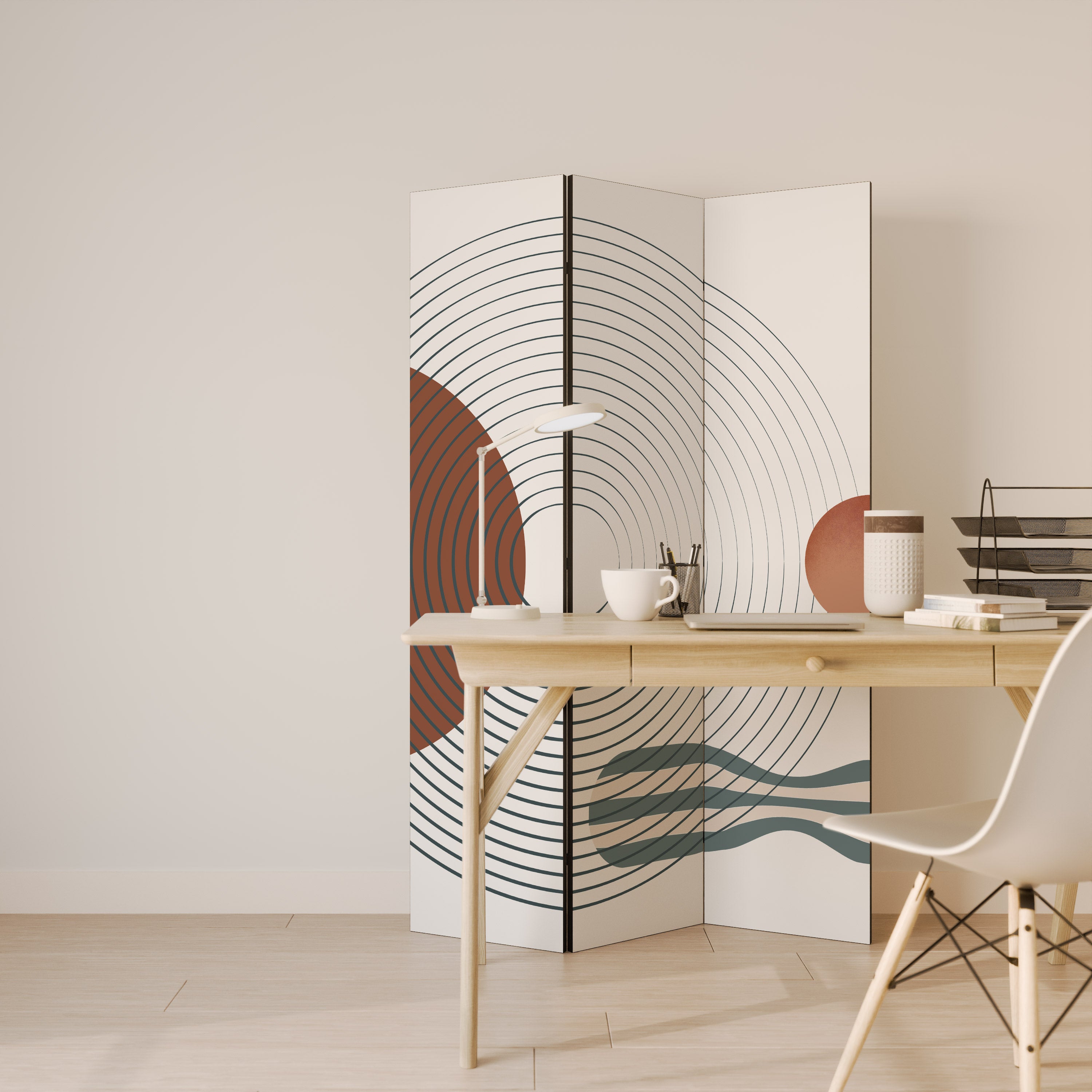 QUIET SNAPSHOT Biombo de 3 Painéis